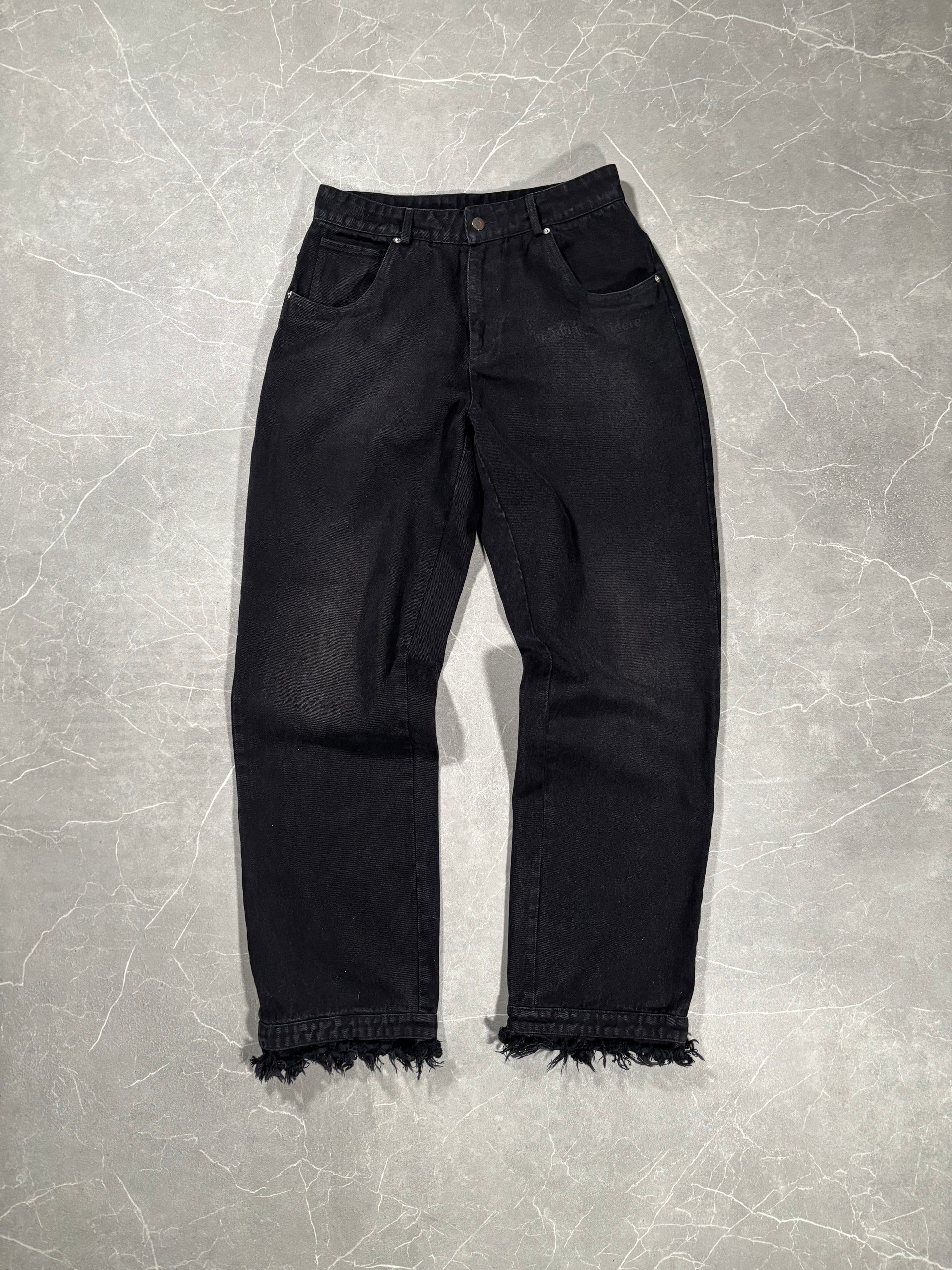パンツ melt the lady switched denim pants black melt the lady switched denim pants (black x black)